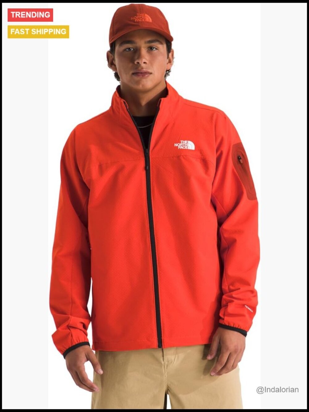 Lightweight Softshell Windbreaker With Fleece Lining, Water Resistant